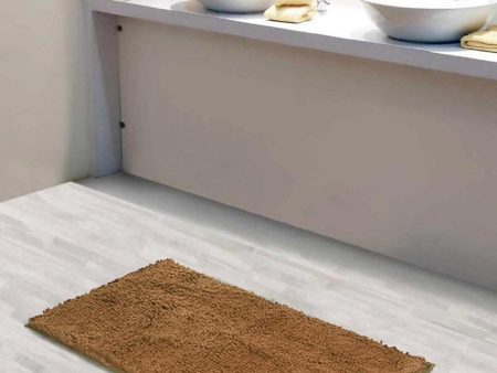 Lushomes Bathroom Mat (2200 GSM Floor, 20 x 30 inches, Beige) Online Hot Sale