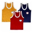 |Kids and BEBS| Cotton Vests Baniyan Inner Wear-Regular Fit, Sleeveless, Printed Sandos for Girls, Boys and Kids(0 month- 3months) (Red, Blue, Yellow - White) Sale