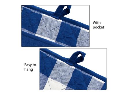 Lushomes pot holder, Buffalo Checks Kitchen Hot pot holder for kitchen, microwave accessories, microwave hand gloves (Pack of 2, Size 9 x 8) (Blue) For Discount