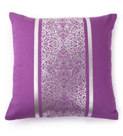 Lushomes 16x16 Inch Purple Foil Printed Sofa Cushion Covers (Set of 2) Supply