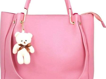 Women Shoulder Bag with toy hangings (Pink) Online Sale