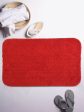 Lushomes Maroon Bathroom Mat: 1800 GSM, 12x18 Inch Online Sale