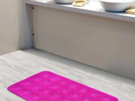 Lushomes Pink Bathroom Mat (1200 GSM, 19x30 Inch) Cheap