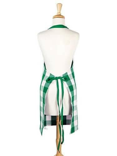 Lushomes Green Checkered Kitchen Apron for Men and Women (Size: 70x80cms) Discount