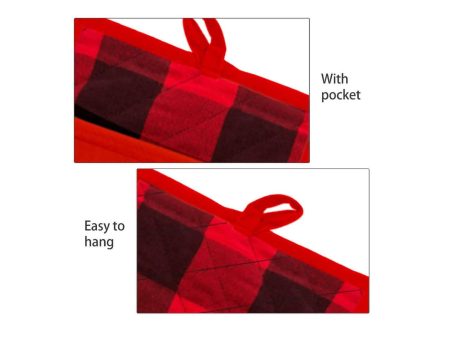 Lushomes pot holder, Buffalo Checks Kitchen Hot pot holder for kitchen, microwave accessories, microwave hand gloves (Pack of 2, Size 9 x 8) (Red Black) Sale