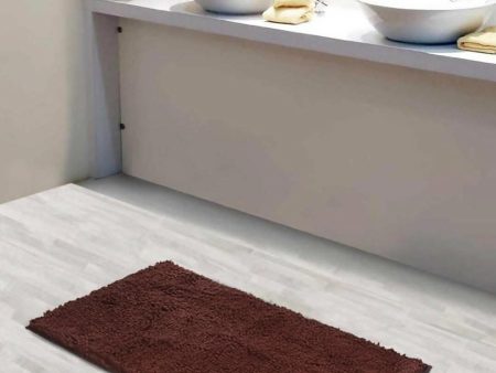 Lushomes Bathroom Mat (2200 GSM, 20 x 30 inches, Dark Brown) Hot on Sale