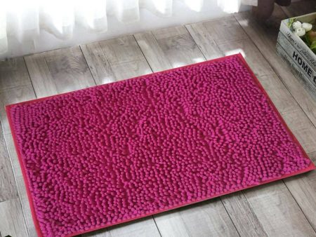 Lushomes bathroom mat (1200 GSM, 16 x 24 Inch, Purple) For Discount