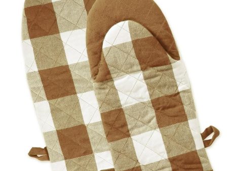 Lushomes oven gloves heat proof, Buffalo Checks microwave gloves Frog Style, oven accessories, microwave hand gloves (Pack of 2, 6 x 13 Inches) (Beige) Discount