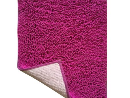 Lushomes Bathroom Mat (2200 GSM Floor Bathmat Size 16 x 24 Inch, Contour Size 16 x 16 Inch, Rose Pink) For Sale