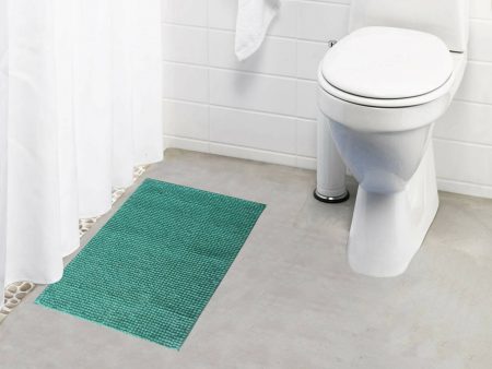 Lushomes Bathroom Mat (1800 GSM, 12 x 18 Inch, Blue) Online