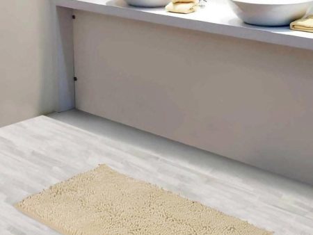 Lushomes Bathroom Mat (2200 GSM Floor, 20 x 30 inches, Ivory) For Cheap